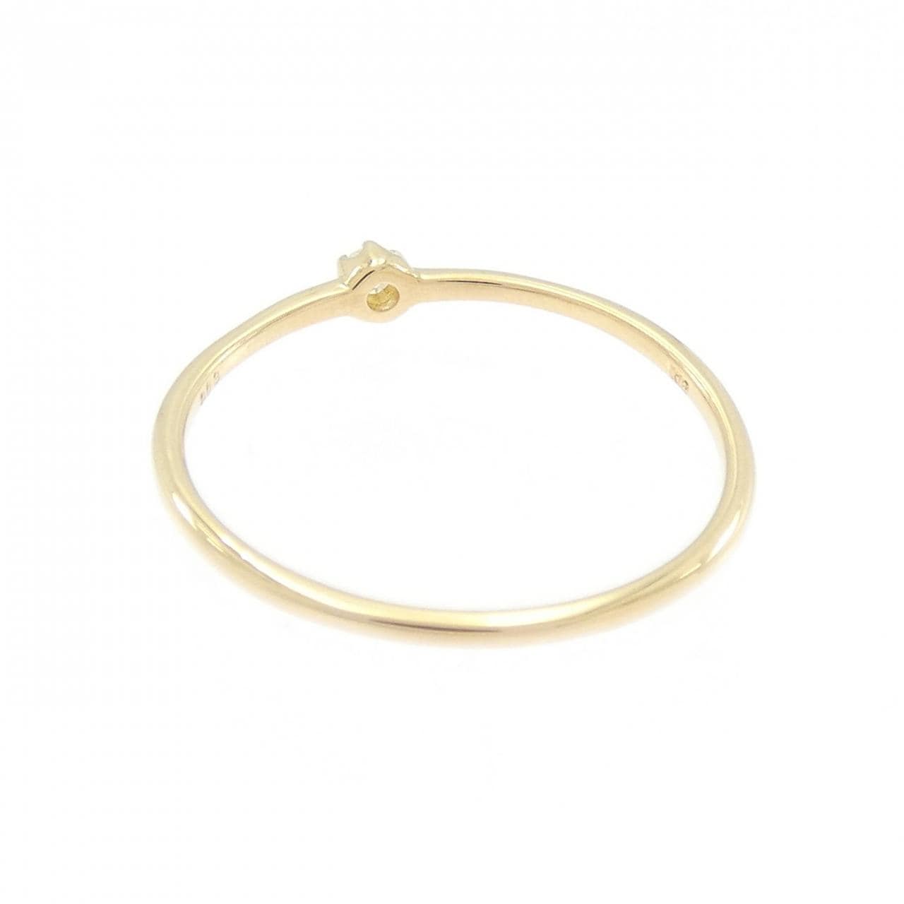 【リメイク】K18YG ソリティア ダイヤモンド リング 0.03CT