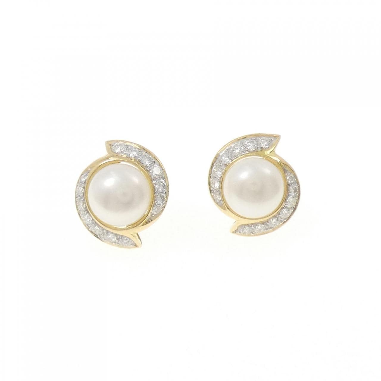 K18YG/K18WG 淡水パール ピアス