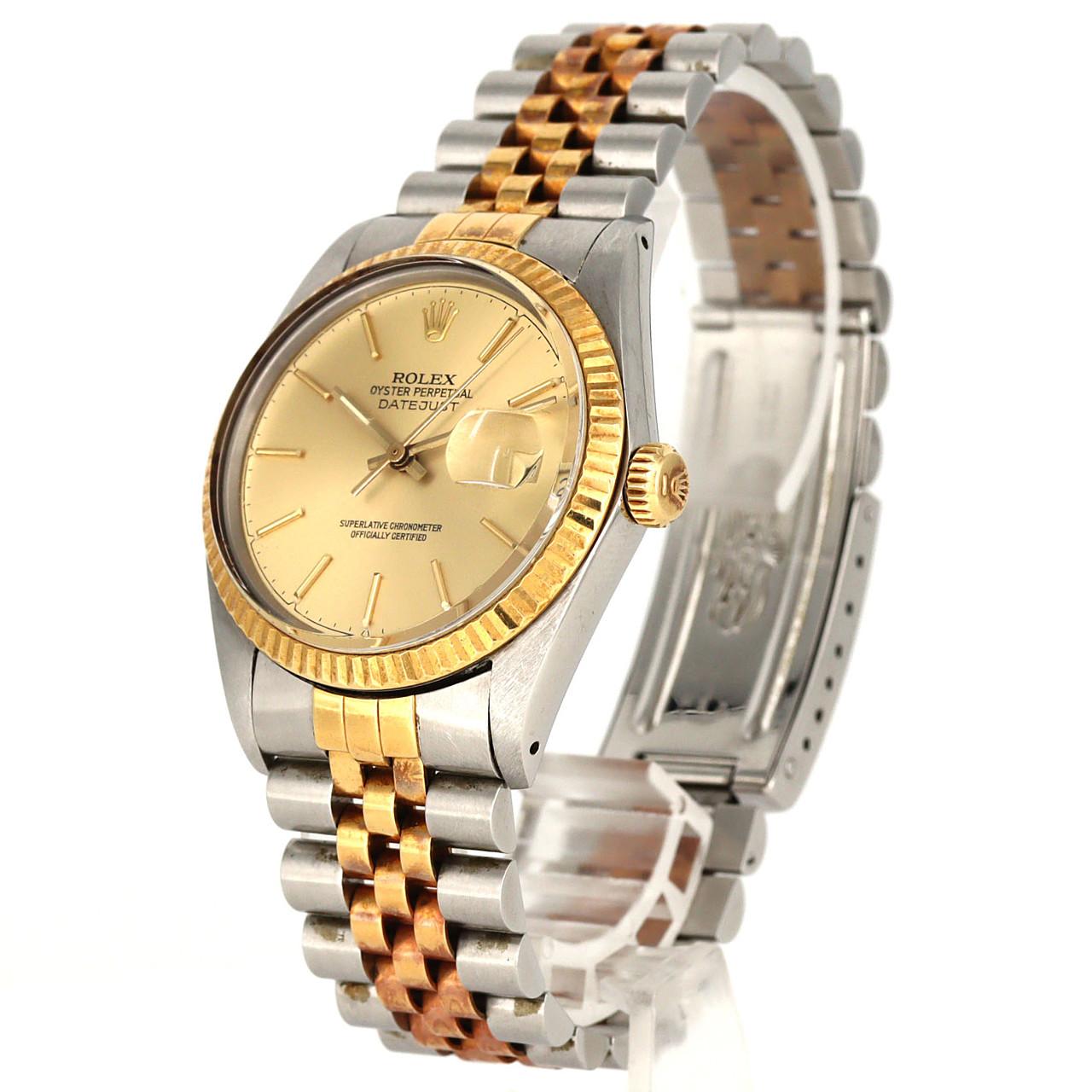 【ノーメンテナンス還元価格】ロレックス デイトジャスト 16013 SSxYG 自動巻 9番台