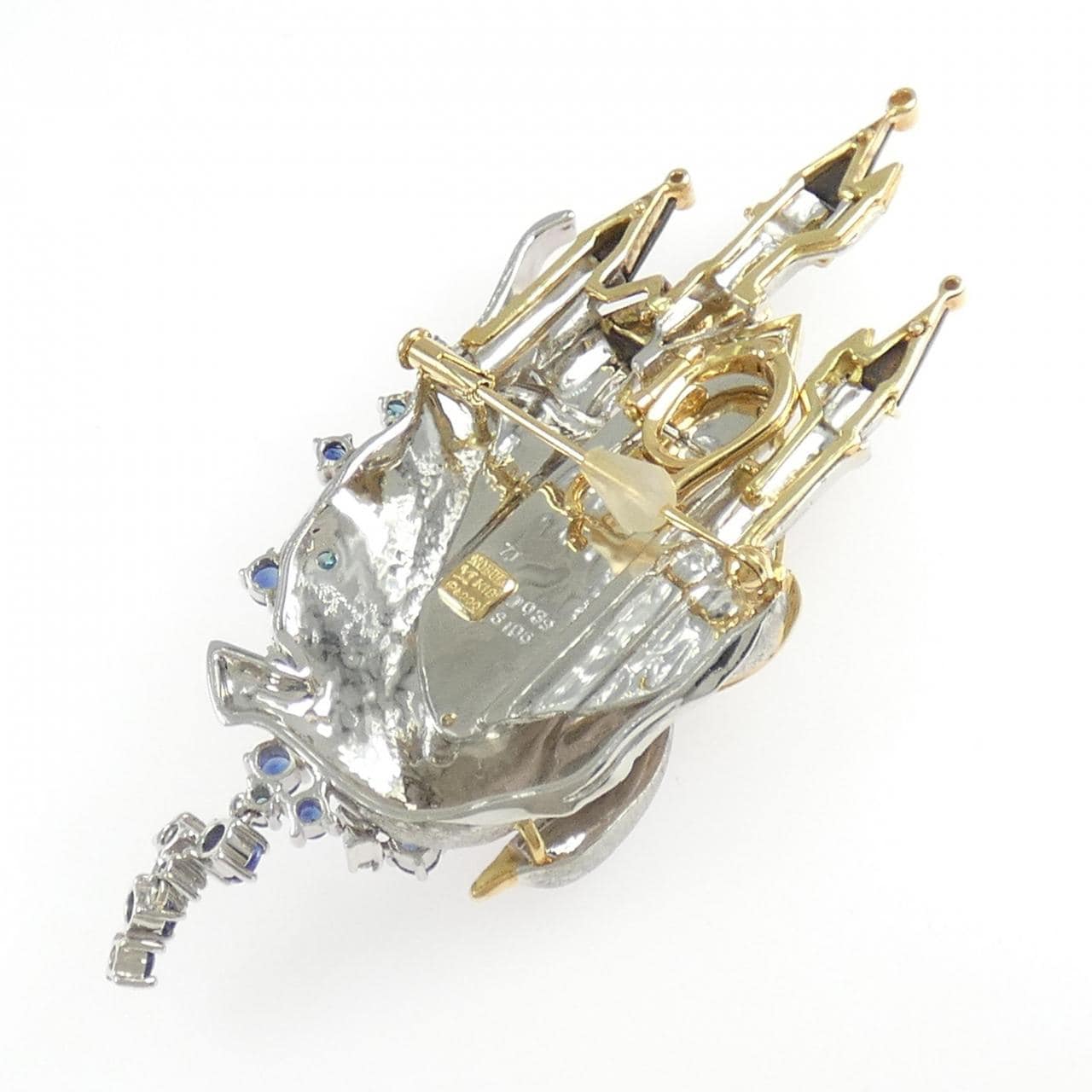 石川暢子 サファイヤ ブローチ 1.06CT