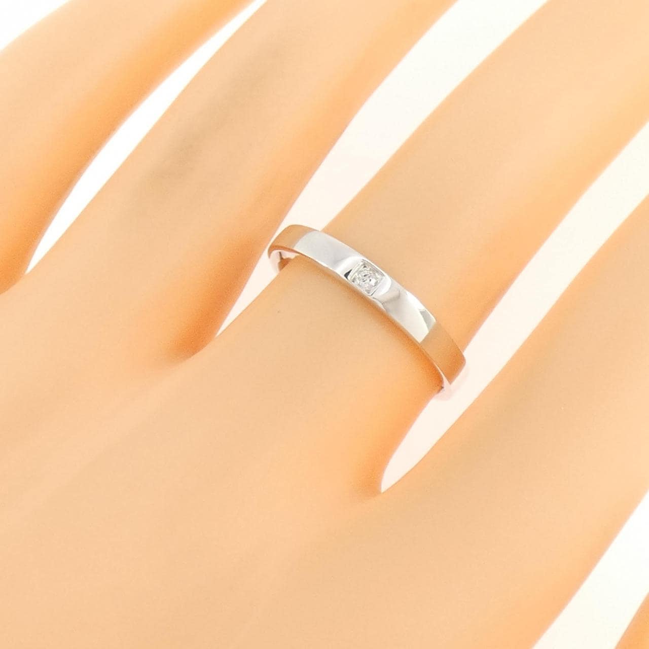 K14WG ダイヤモンド リング 0.02CT