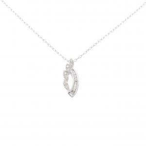 K18WG ダイヤモンド ネックレス 0.13CT