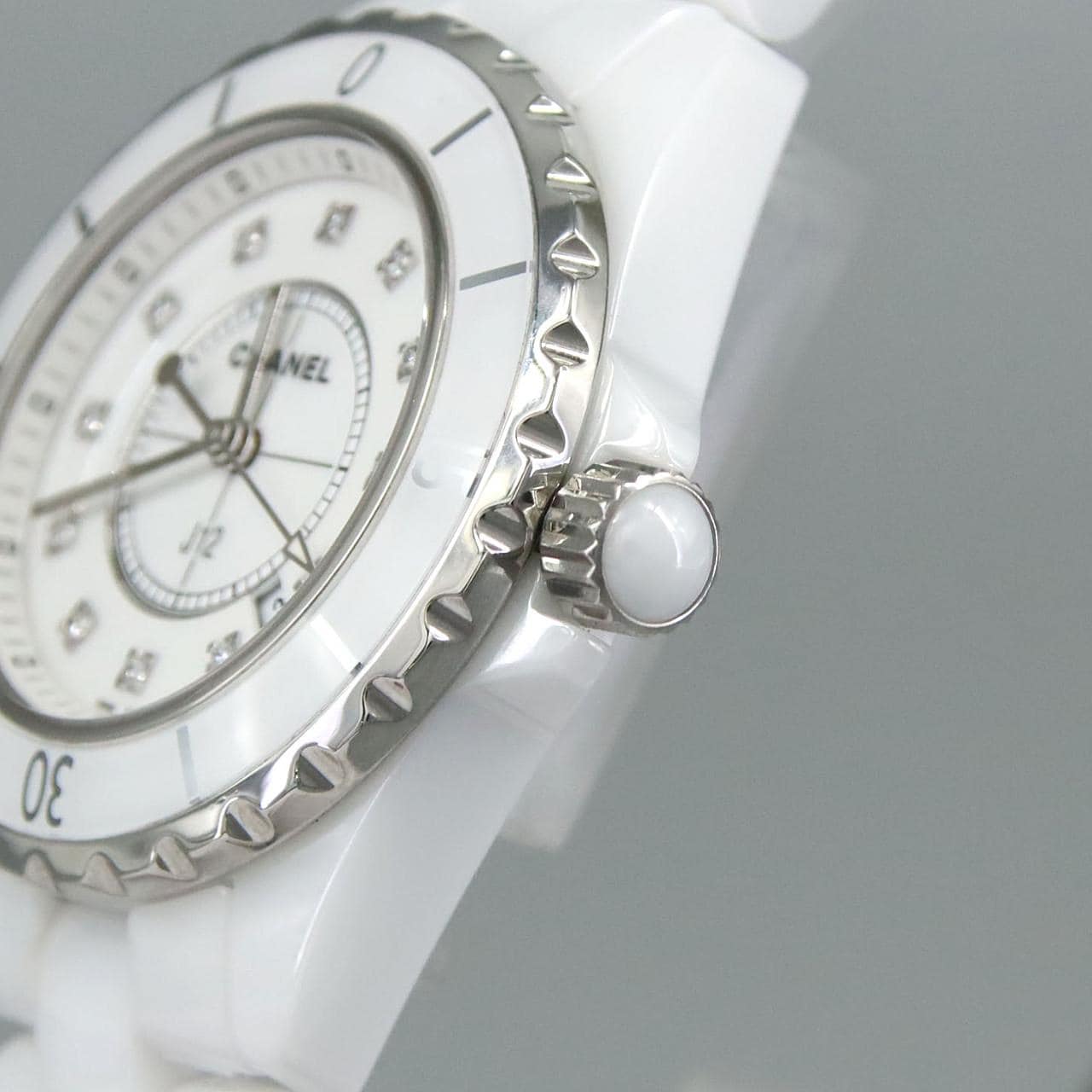 シャネル J12 33mmセラミック･12P H1628 セラミック クォーツ