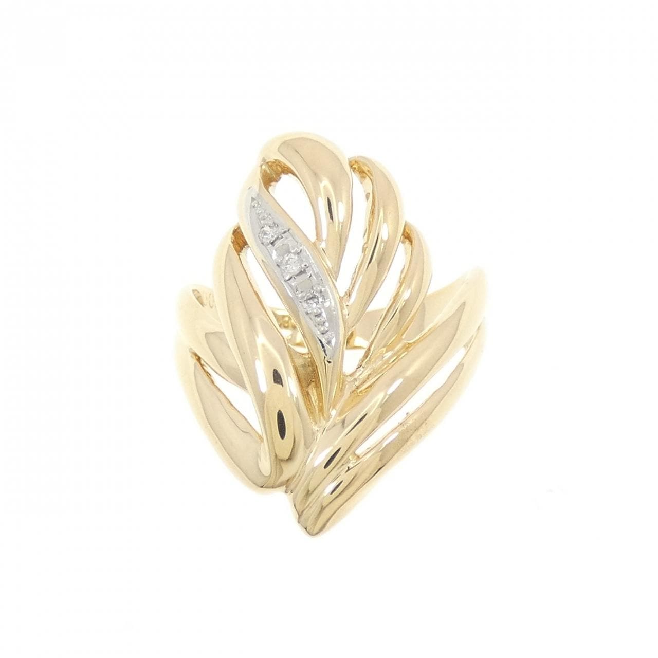 K18YG/PT ダイヤモンド リング 0.025CT