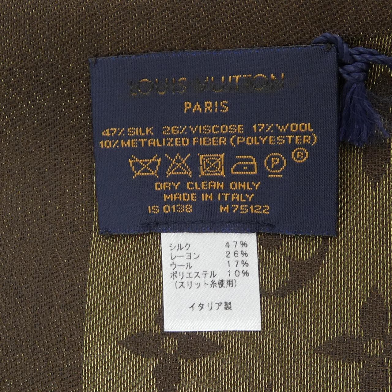 ルイヴィトン LOUIS VUITTON モノグラム シャイン M75122 ショール