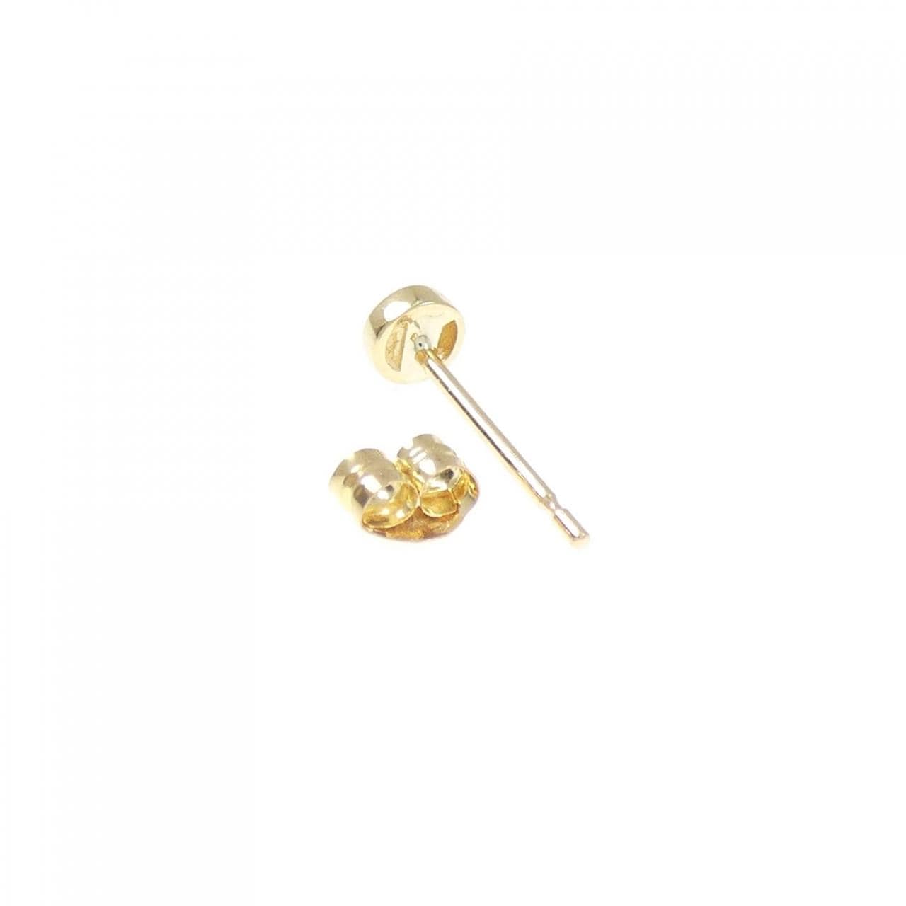 K18YG ソリティア ダイヤモンド ピアス 片耳