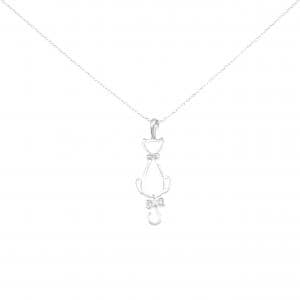 K18WG ダイヤモンド ネックレス 0.025CT
