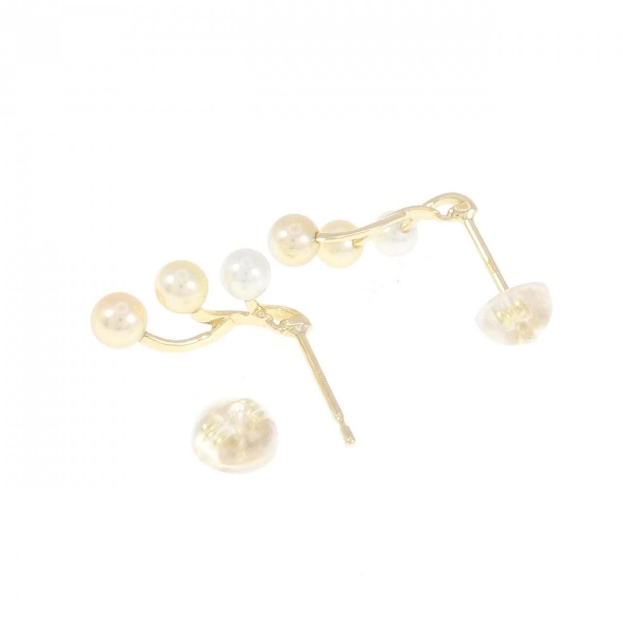 K18YG Akoya pearl earrings