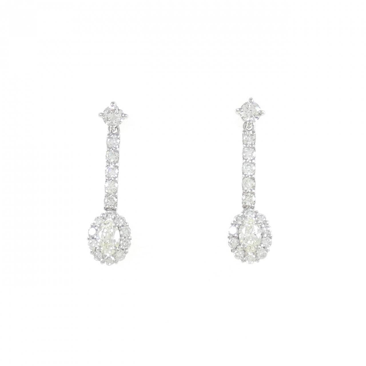 [BRAND NEW] PT900 Diamond earrings 0.60CT