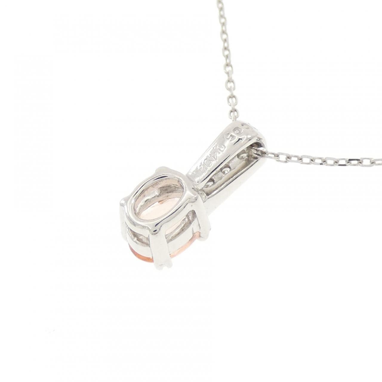 PT900/PT850 パパラチアサファイヤ ネックレス 0.492CT