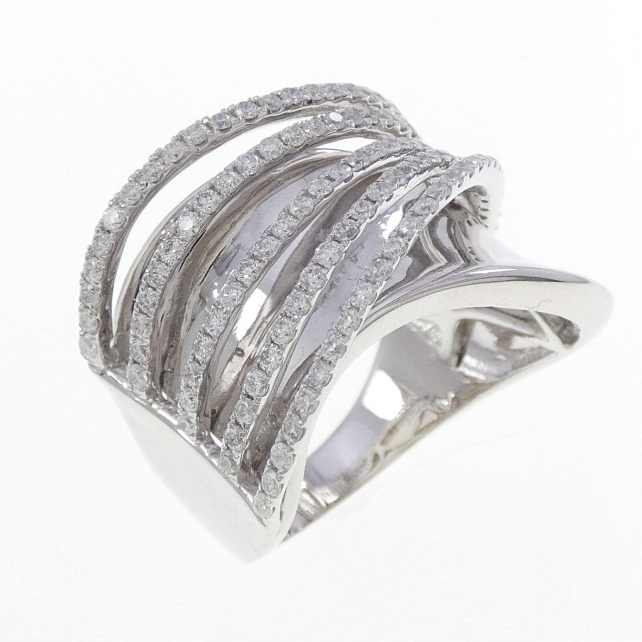 K18WG ダイヤモンド リング 1.00CT