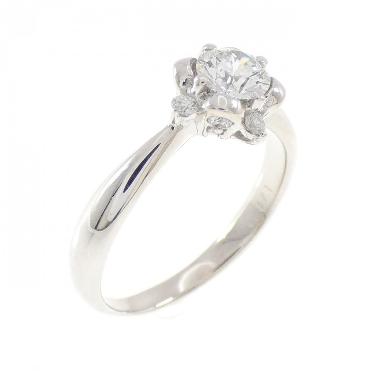 K18WG ダイヤモンド リング 0.371CT E VS2 EXT