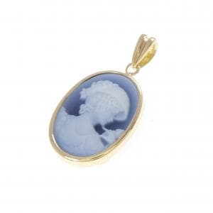 K18YG メノウカメオ ペンダント