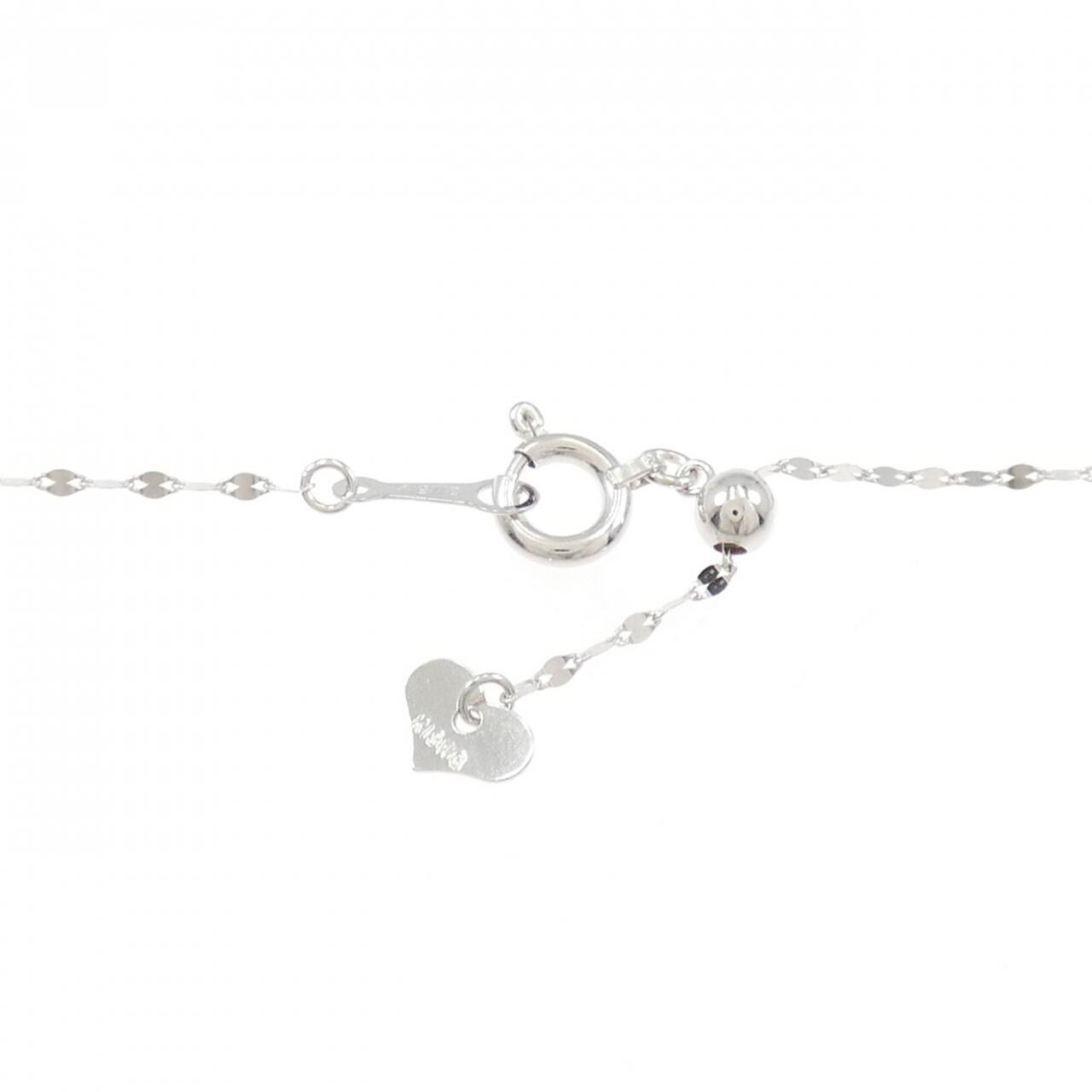 K18WG ムーン×スター ダイヤモンド ネックレス 0.25CT