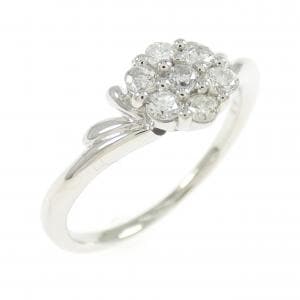 PT900 フラワー ダイヤモンド リング 0.3CT