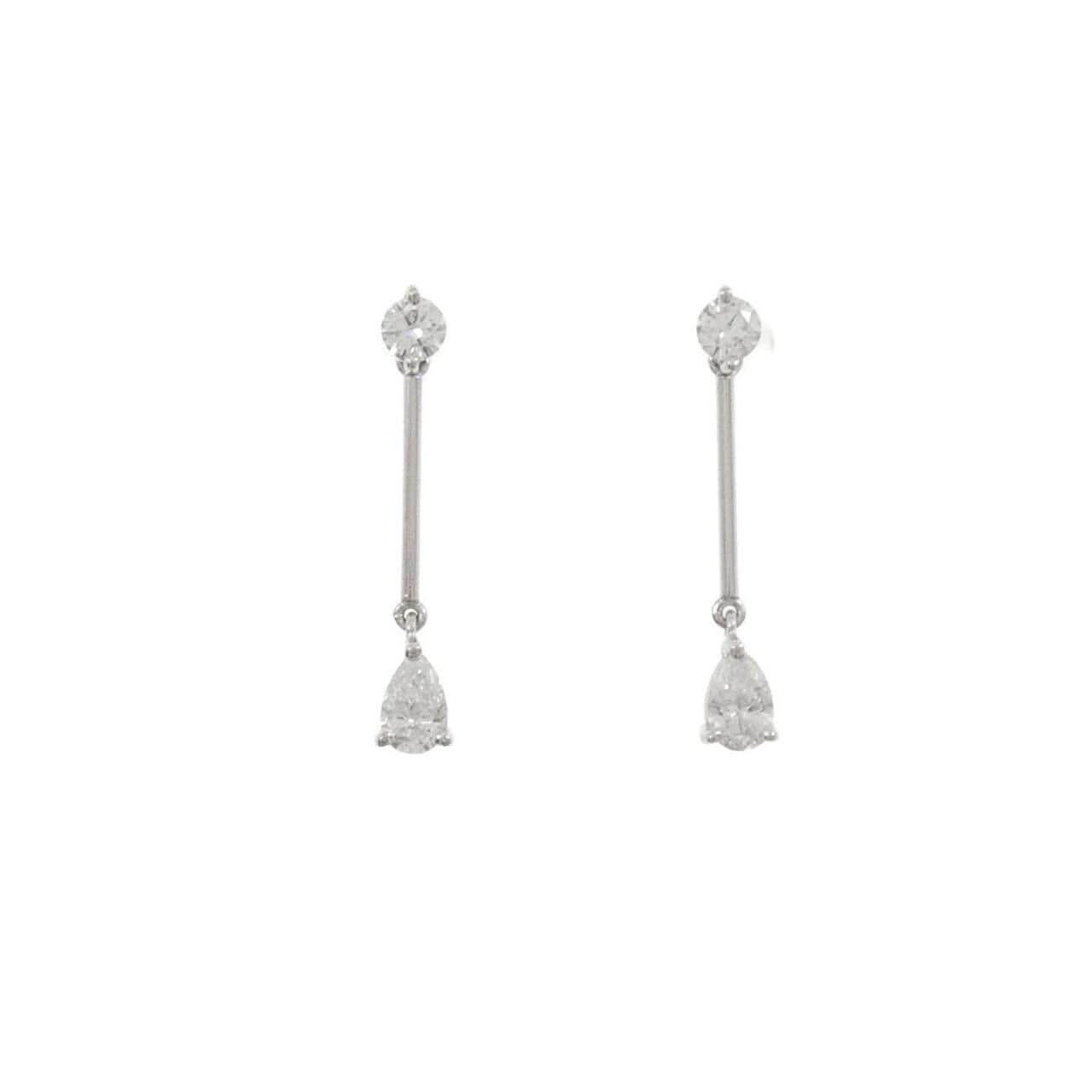 PT900 ダイヤモンド ピアス 0.50CT