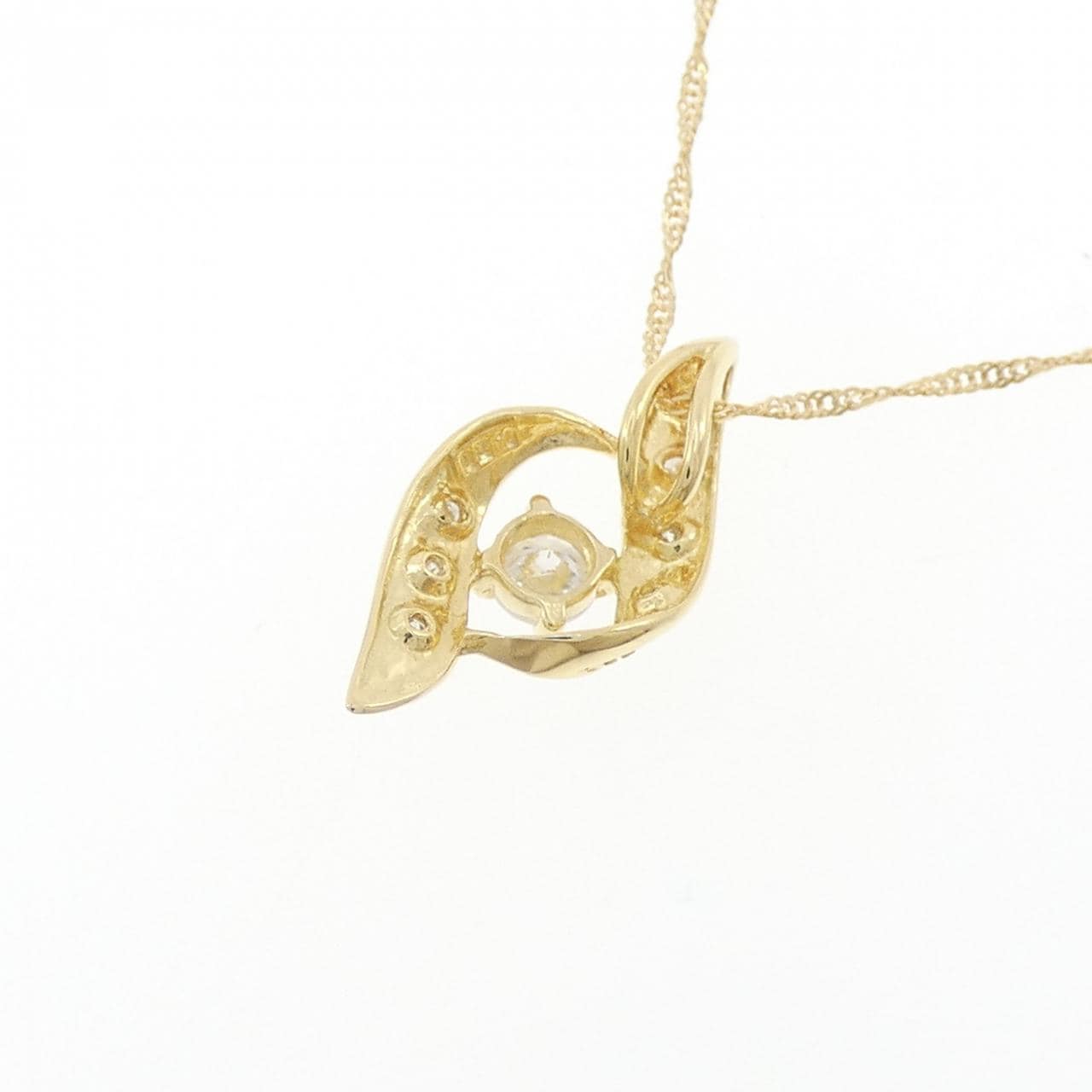 K18YG/750YG ダイヤモンド ネックレス 0.20CT