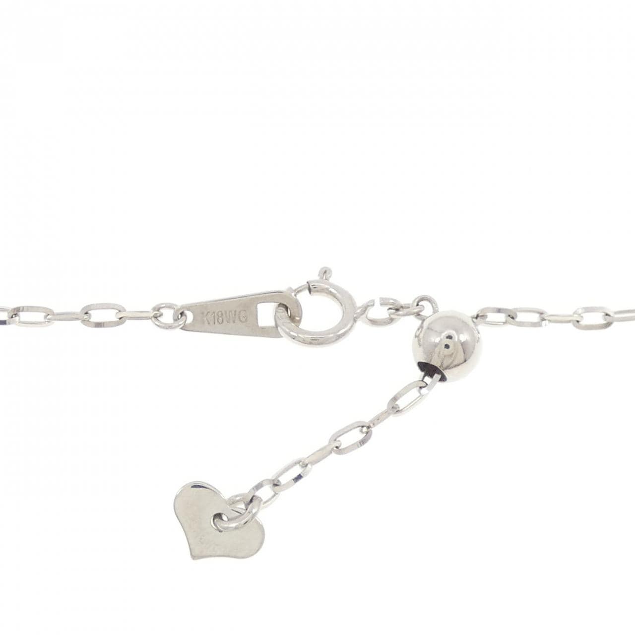 K18WG クロス ダイヤモンド ブレスレット 0.20CT