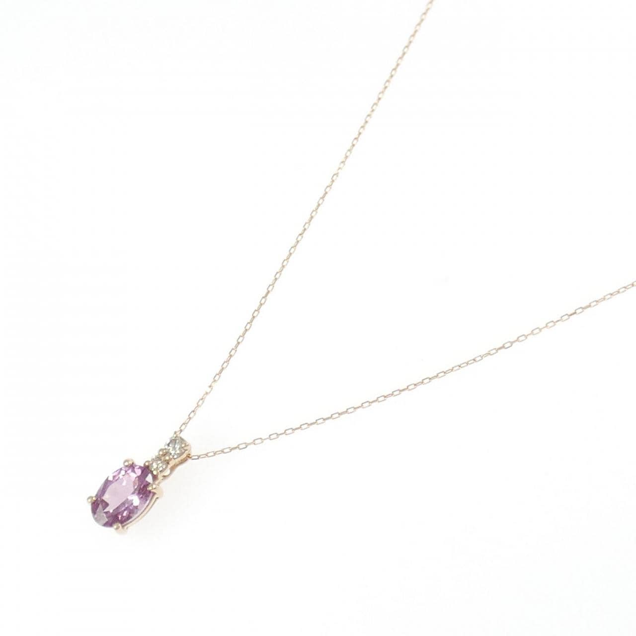 K18PG ガーネット ネックレス 0.60CT