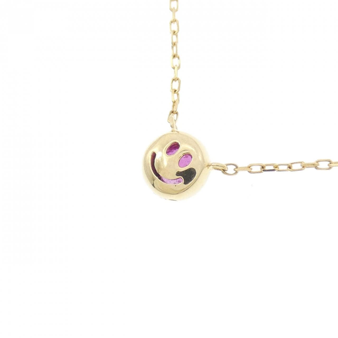 K18YG ルビー ネックレス