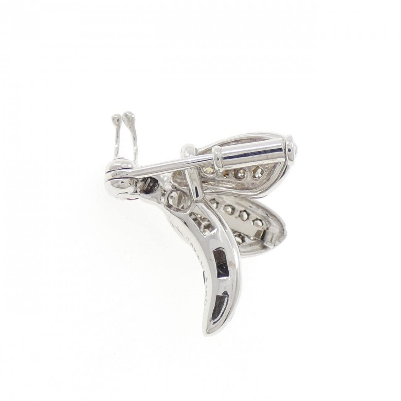 K18WG カラーストーン ブローチ