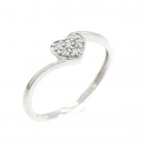 10KWG ハート ダイヤモンド リング 0.03CT