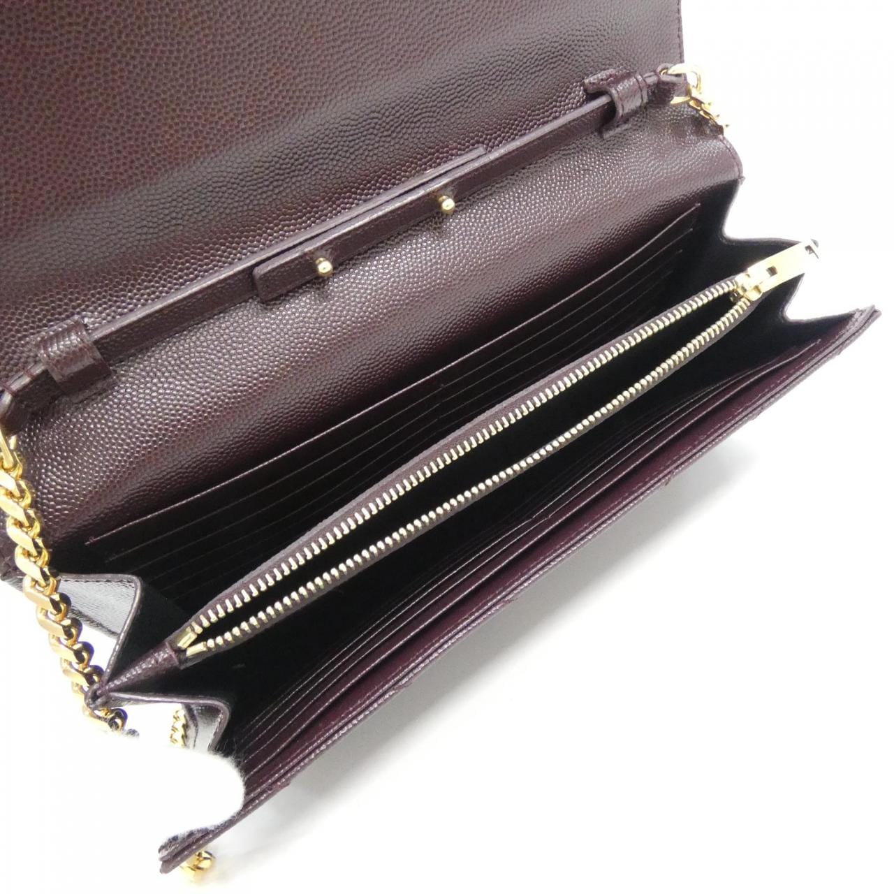 サンローラン CASSANDRA CLASSIC CHAIN WALLET 377828 BOW01 チェーンウォレット