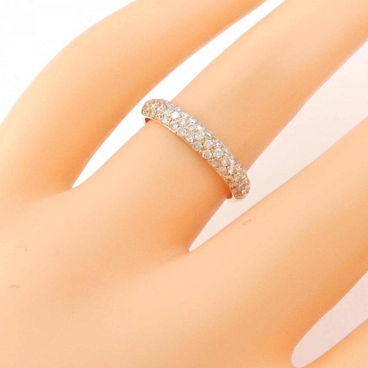 K18PG パヴェ ダイヤモンド リング 0.50CT