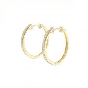 K18YG フープ ダイヤモンド ピアス 0.50CT