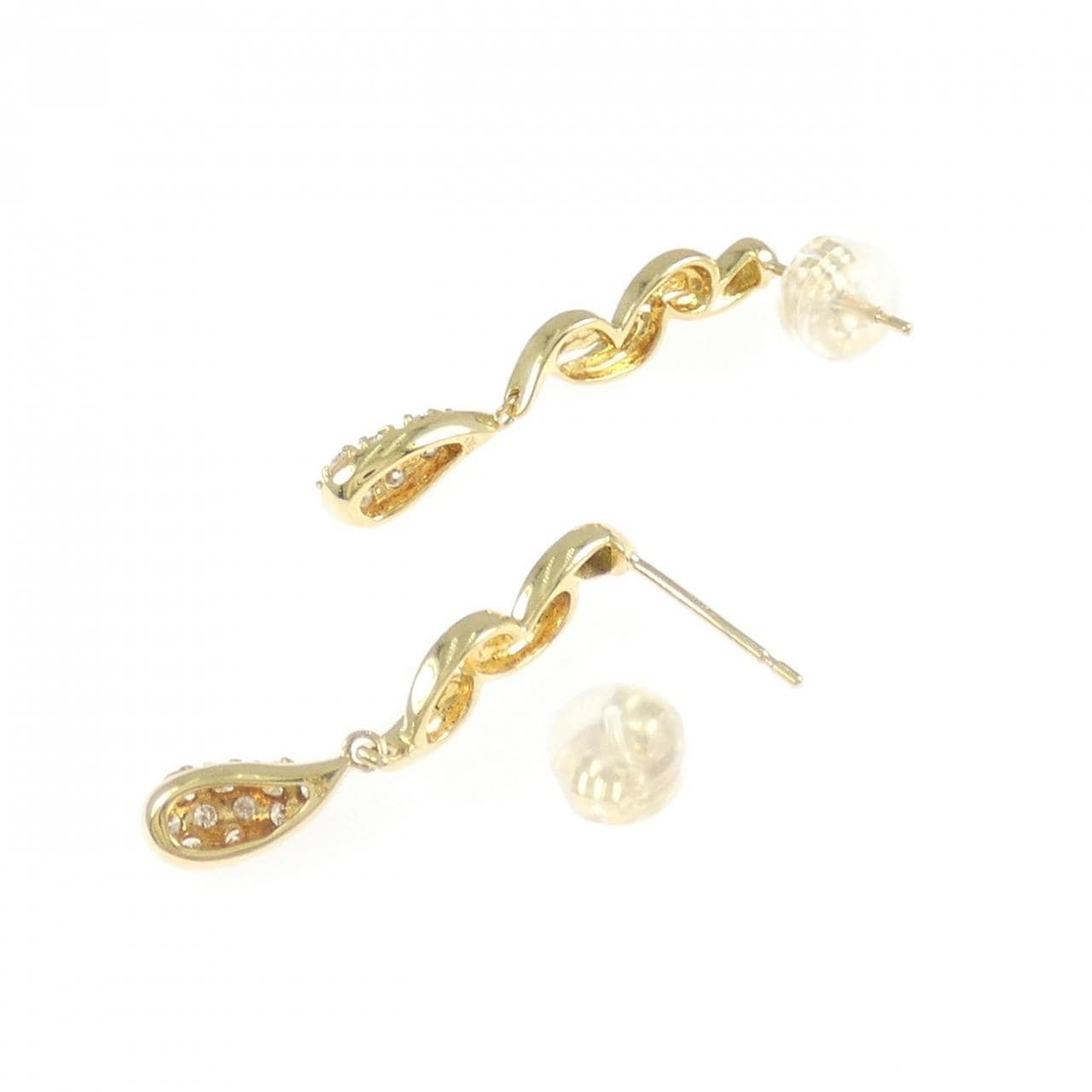 K18YG ダイヤモンド ピアス 0.30CT