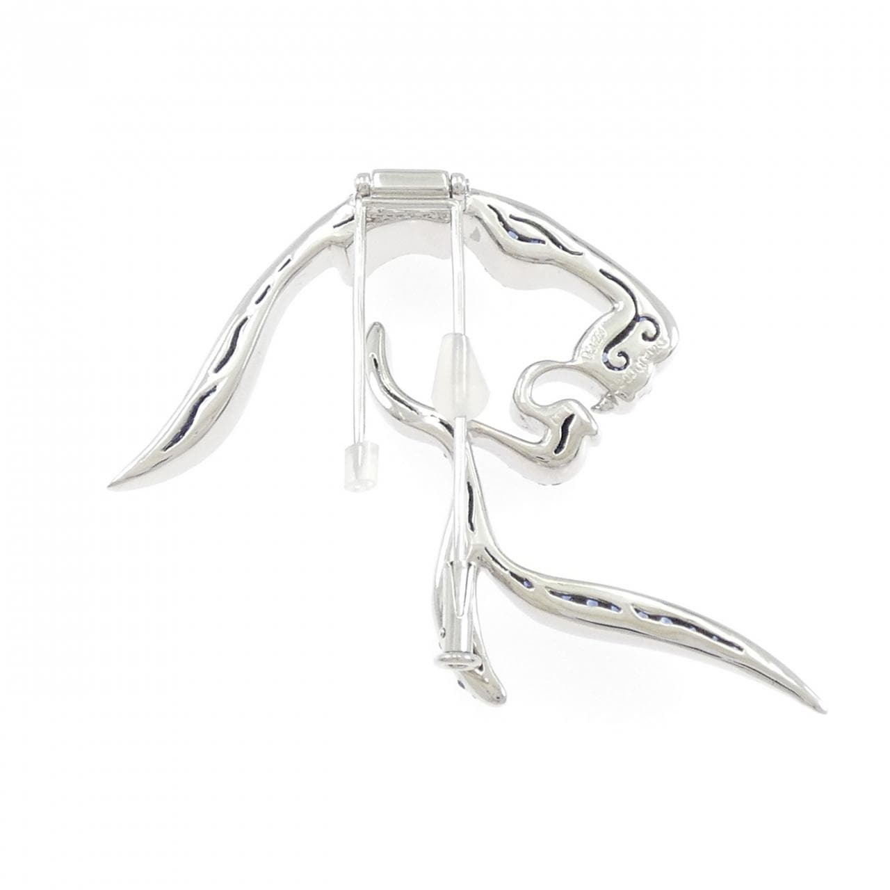 K18WG サファイヤ ブローチ 2.90CT
