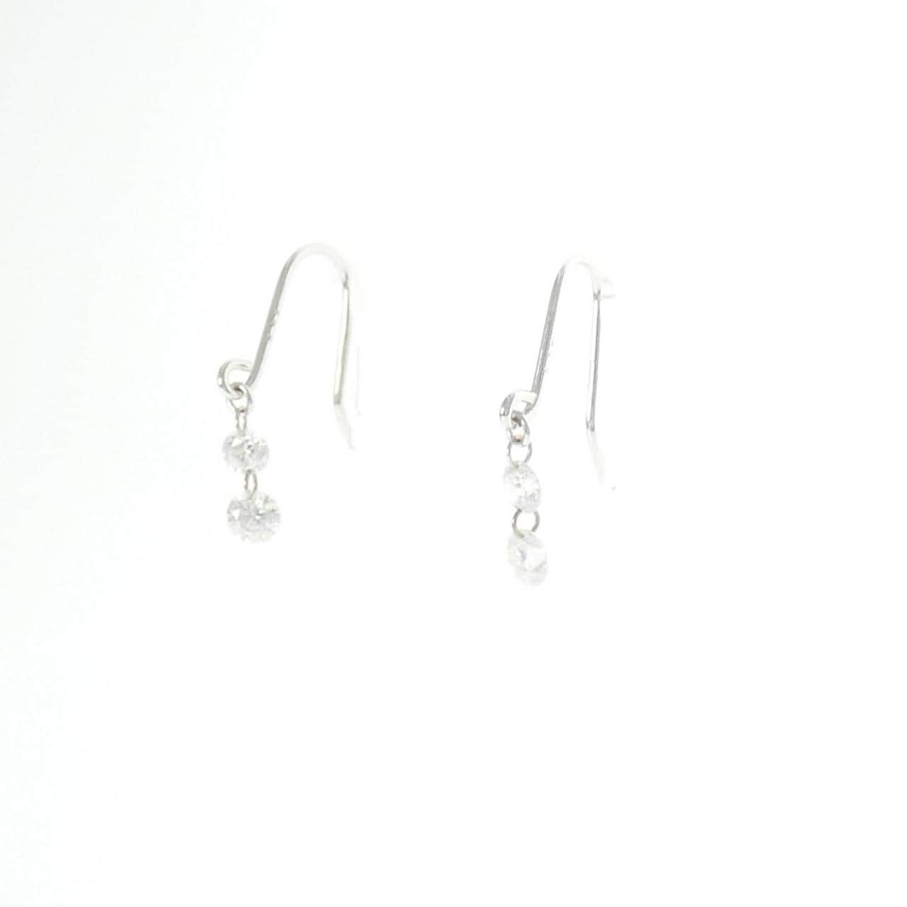K18WG ダイヤモンド ピアス 0.50CT