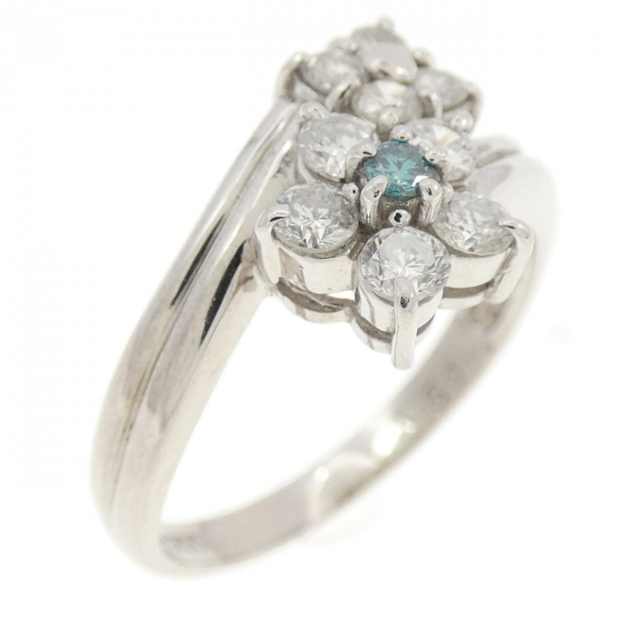 PT900 フラワー ダイヤモンド リング 0.50CT