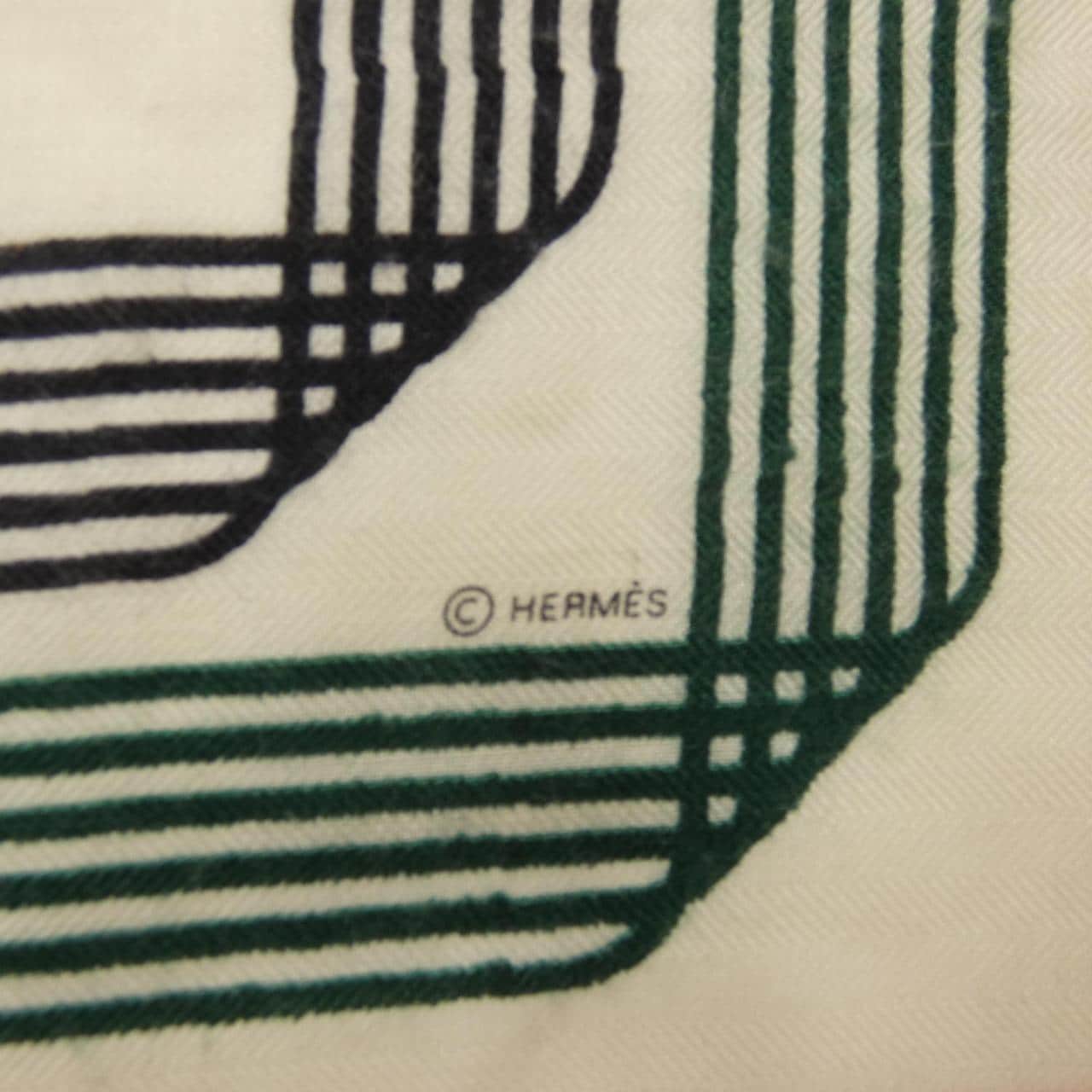 エルメス HERMES RUBANS/GIANPAOLO PAGNI カレジェアン140. ショール