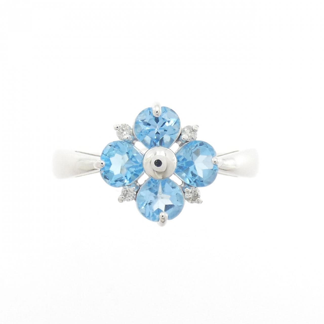 K18WG ブルートパーズ リング