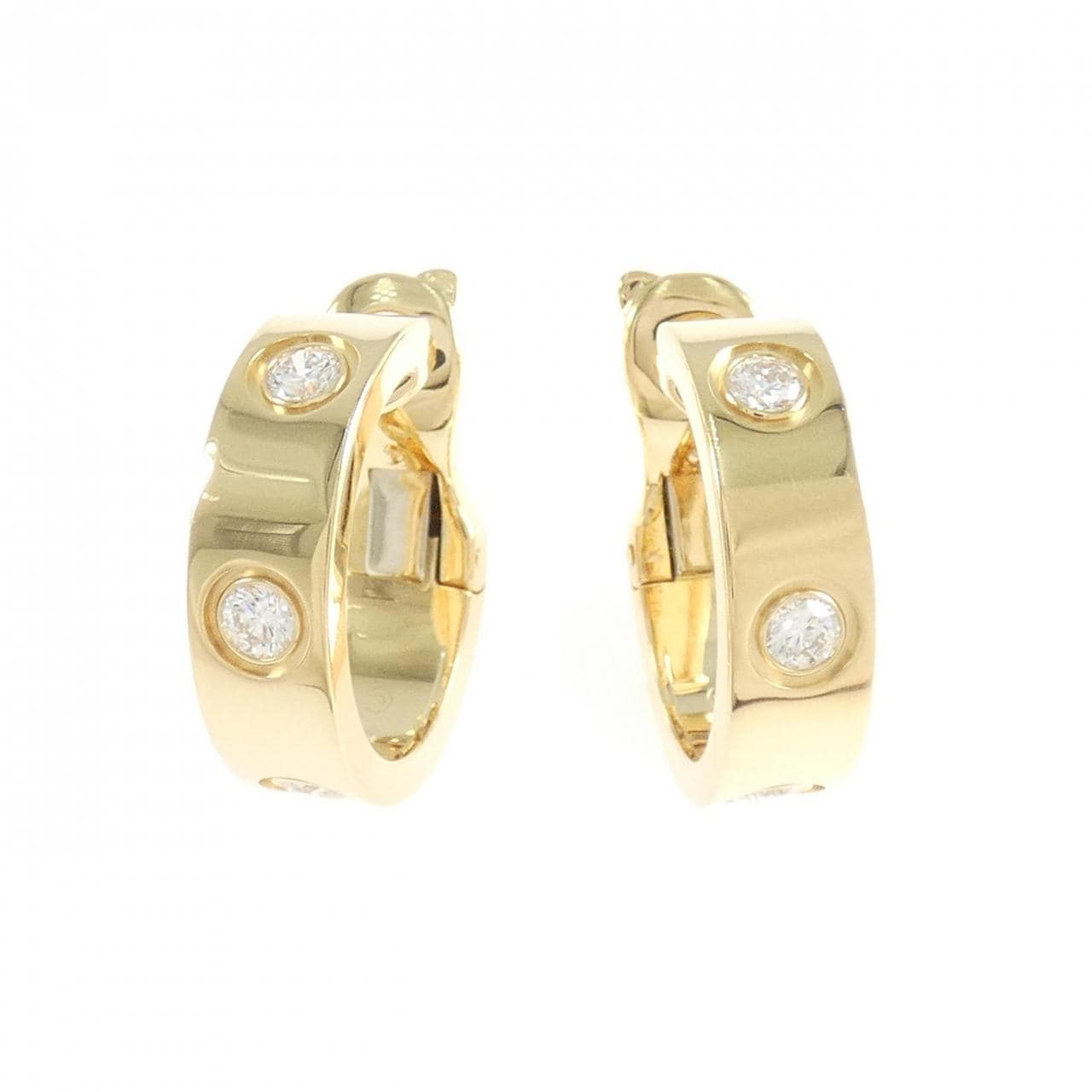 カルティエ ラブイヤリング フルダイヤ ピアス