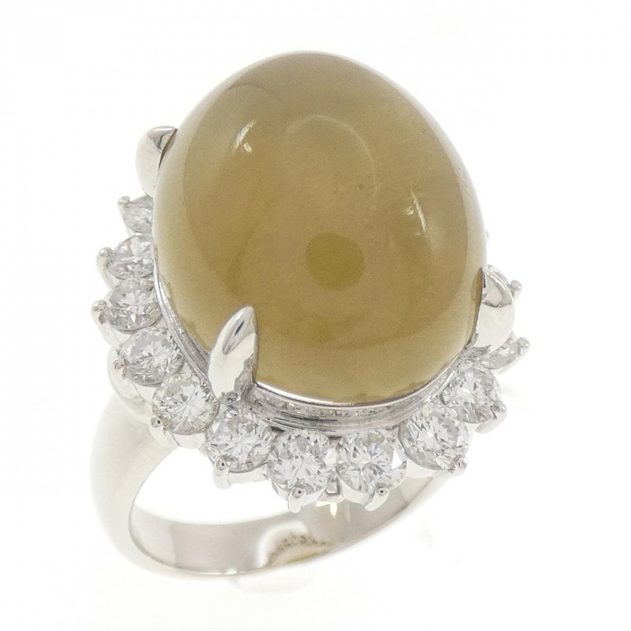 PT900 クオーツキャッツアイ リング 17.72CT