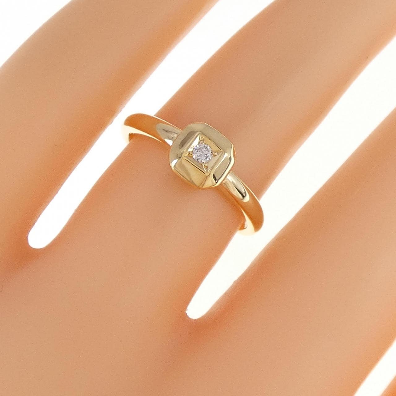 K18YG ダイヤモンド リング 0.08CT