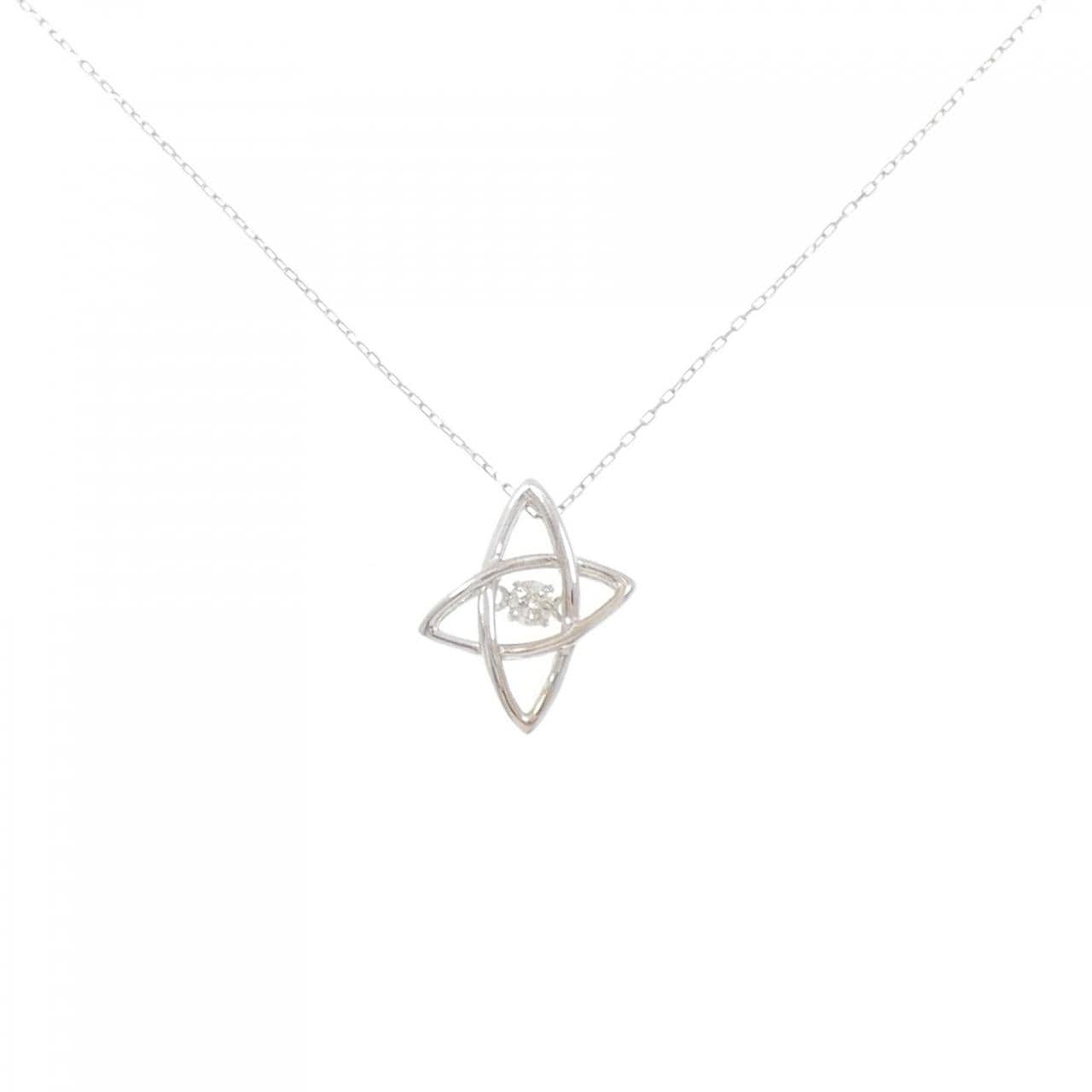 K18WG ダイヤモンド ネックレス 0.05CT