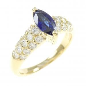 K18YG サファイヤ リング 0.62CT