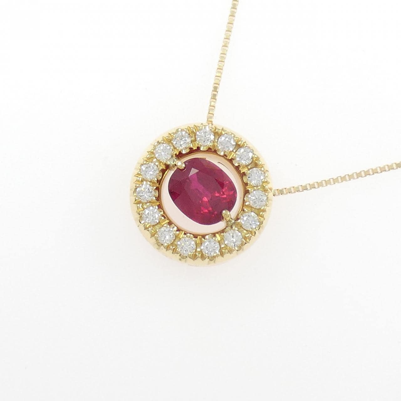 K18YG ルビー ネックレス 1.82CT