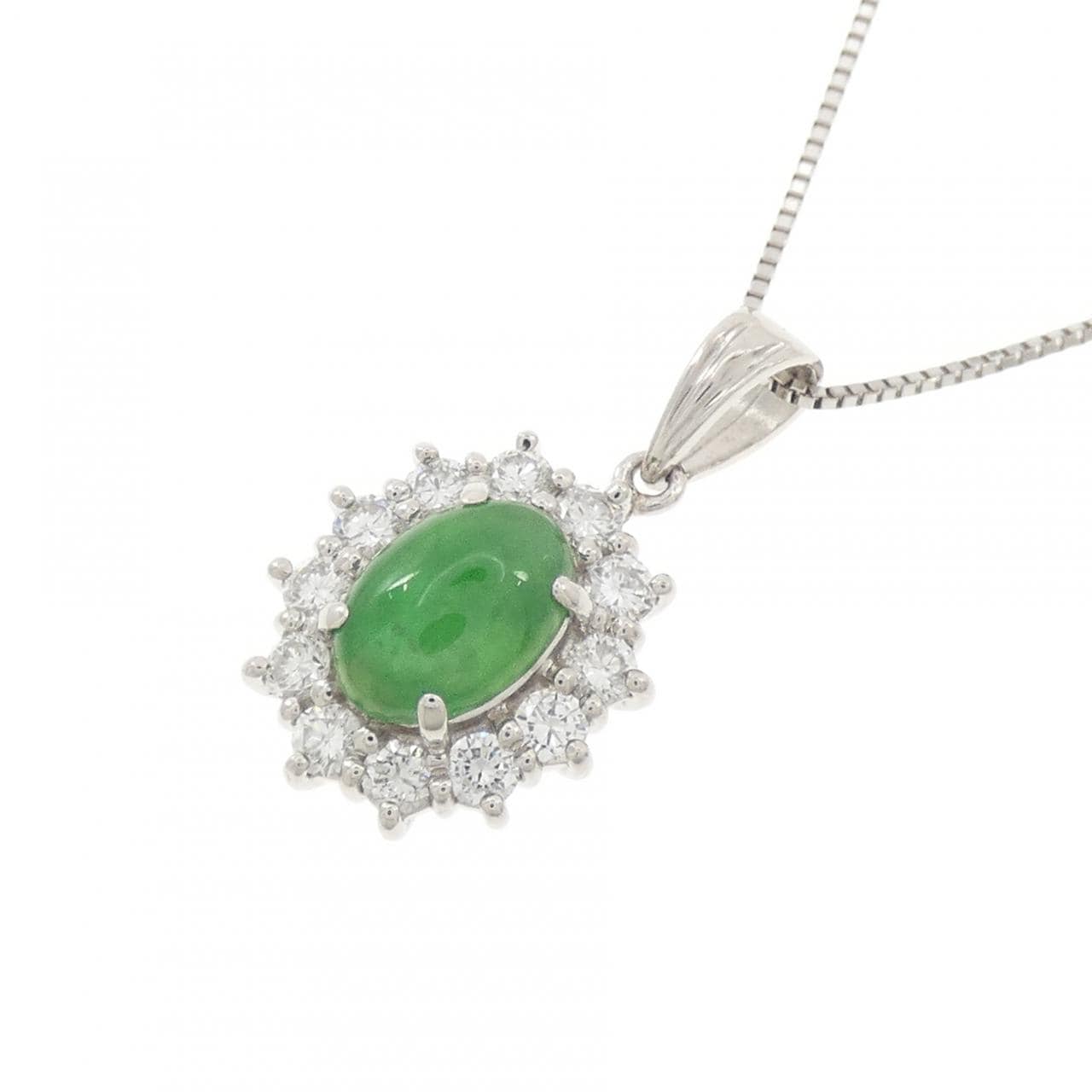 PT900/PT850 ヒスイ ネックレス 1.23CT