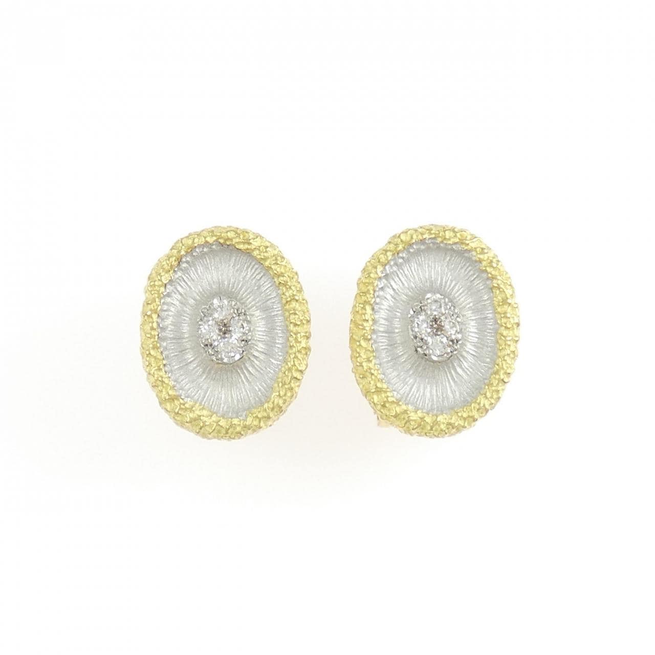 K18YG/K18WG ダイヤモンド ピアス/イヤリング