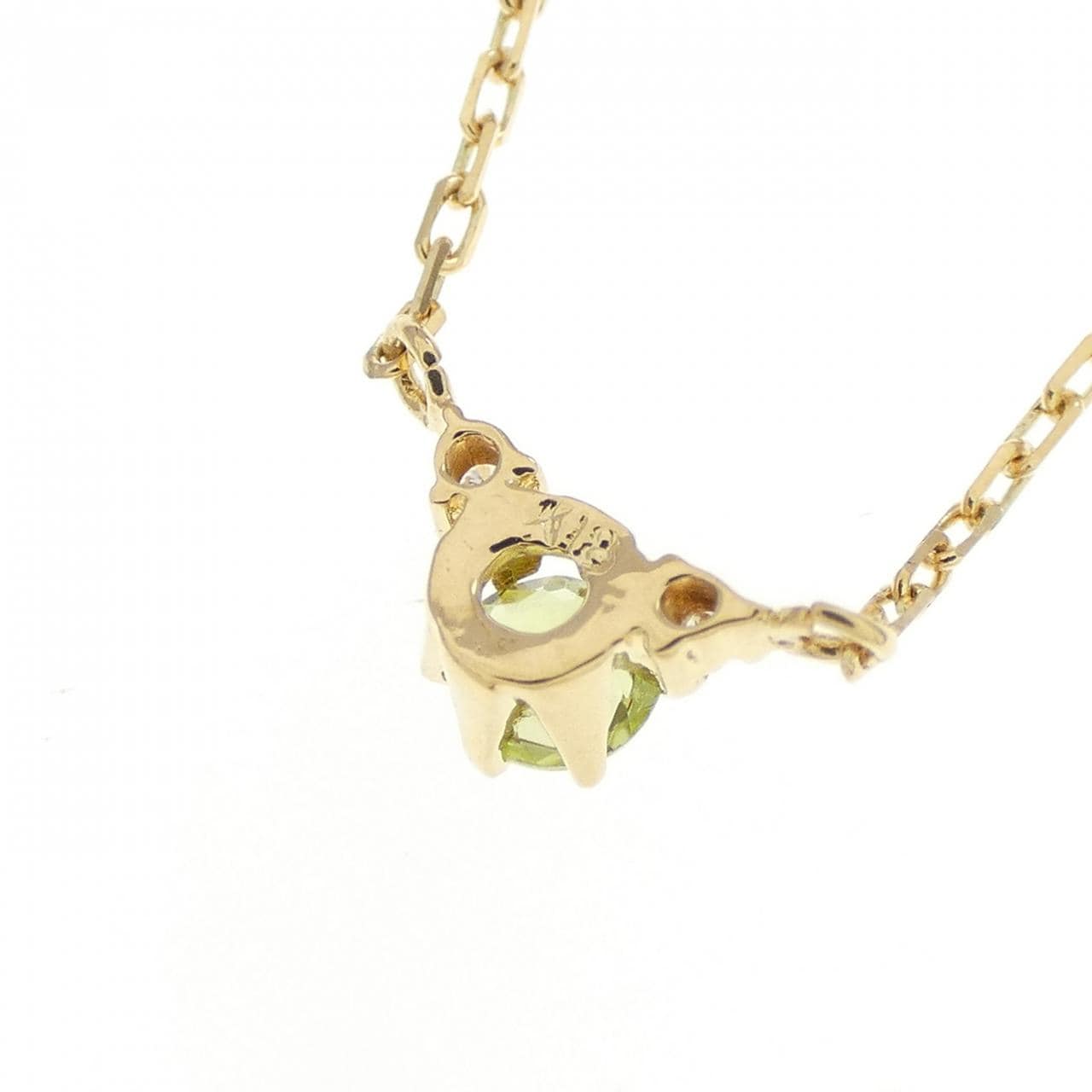 K18YG ペリドット ネックレス