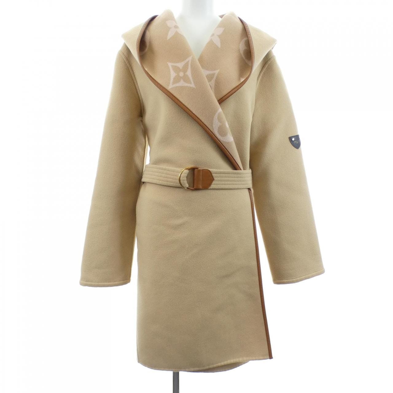 ルイヴィトン LOUIS VUITTON ベルテッドダブルフェイスフーデッドラップコート FMCO05NUV コート