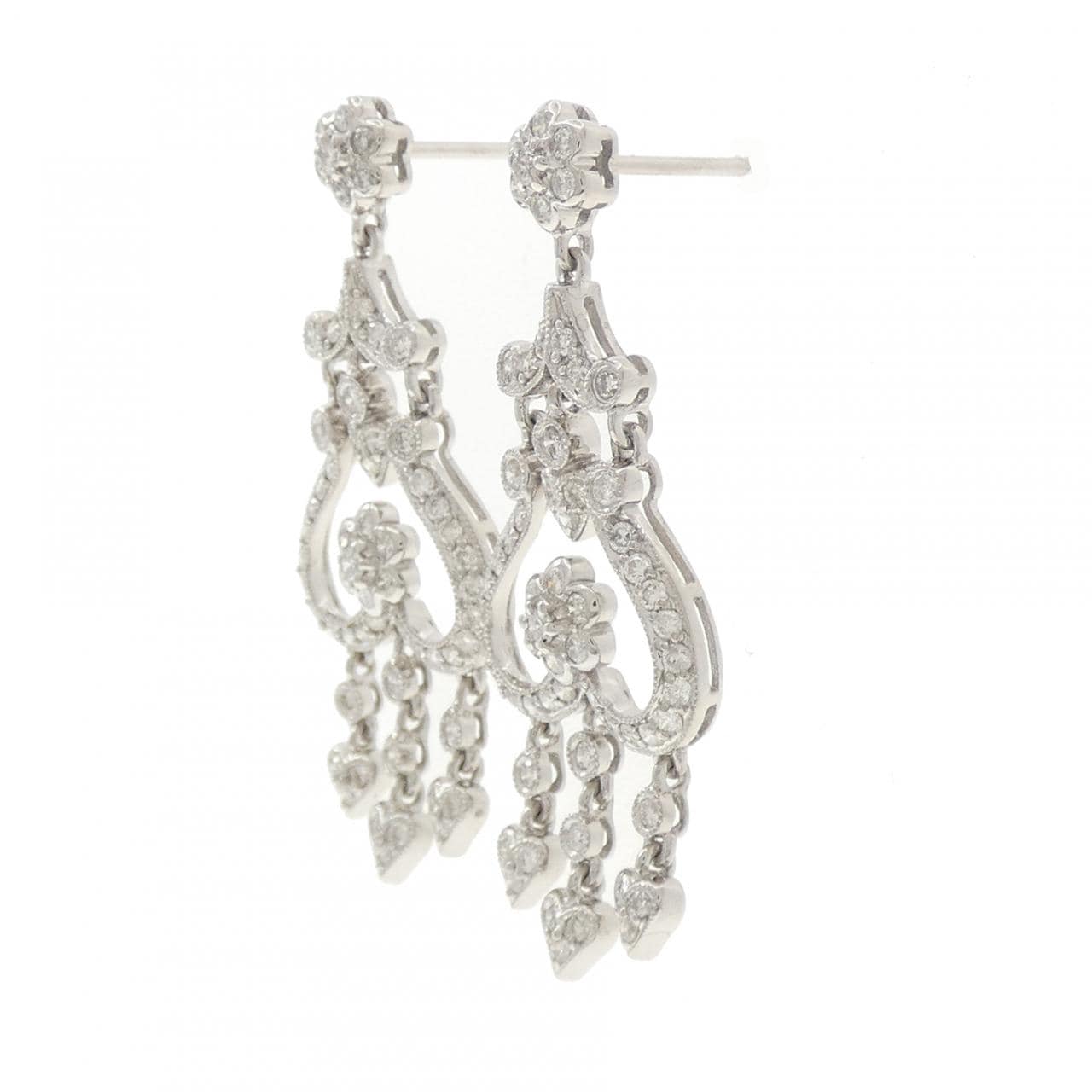 K18WG ダイヤモンド ピアス