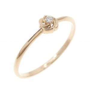 K18PG フラワー ダイヤモンド リング 0.02CT