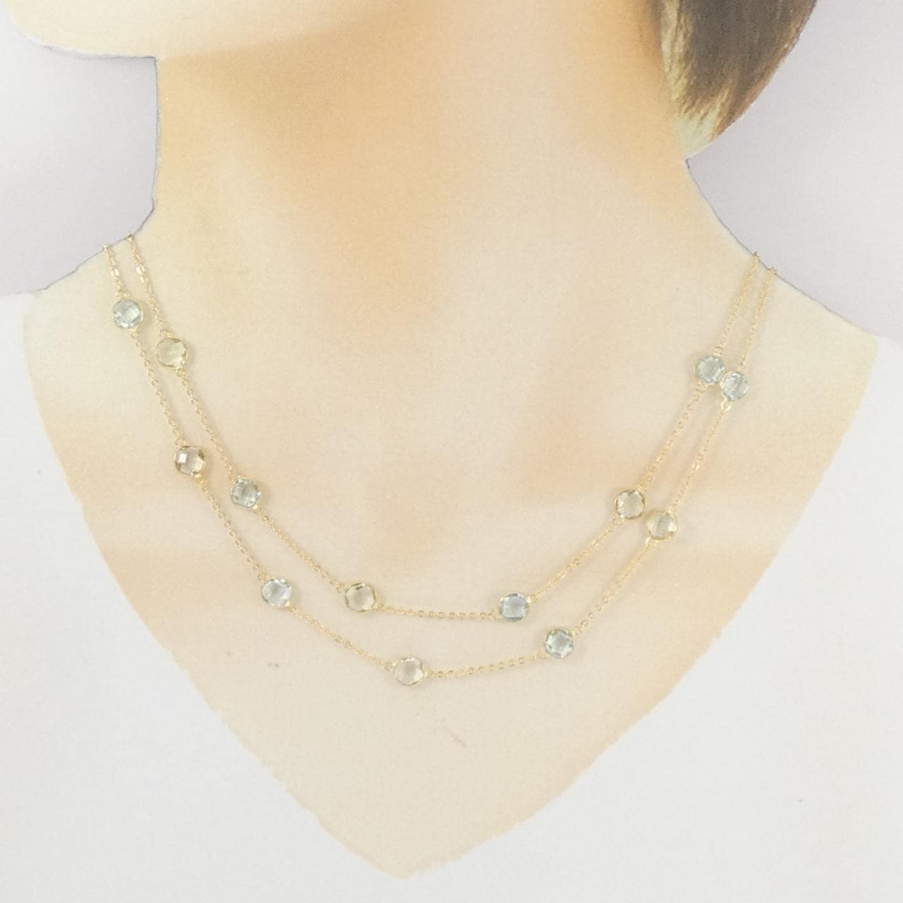 750YG ブルートパーズ ネックレス