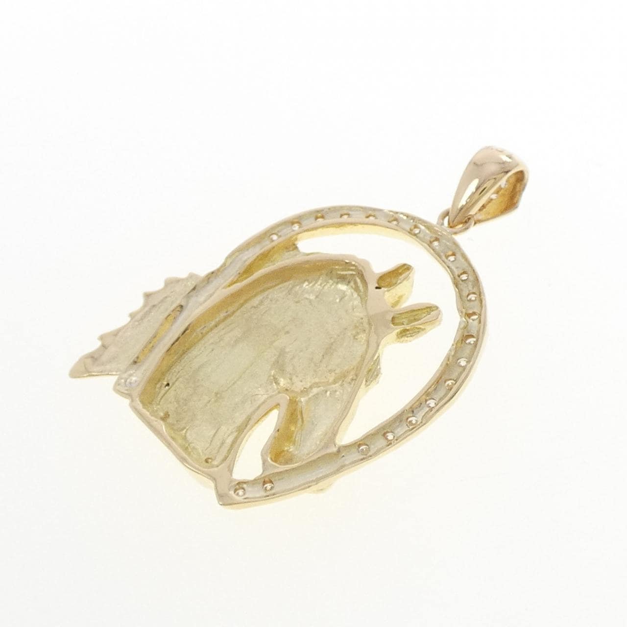 K18YG ホース ダイヤモンド ペンダント 0.31CT