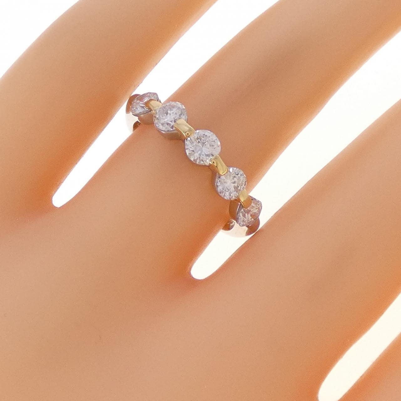 PT900/K18YG ダイヤモンド リング 1.03CT